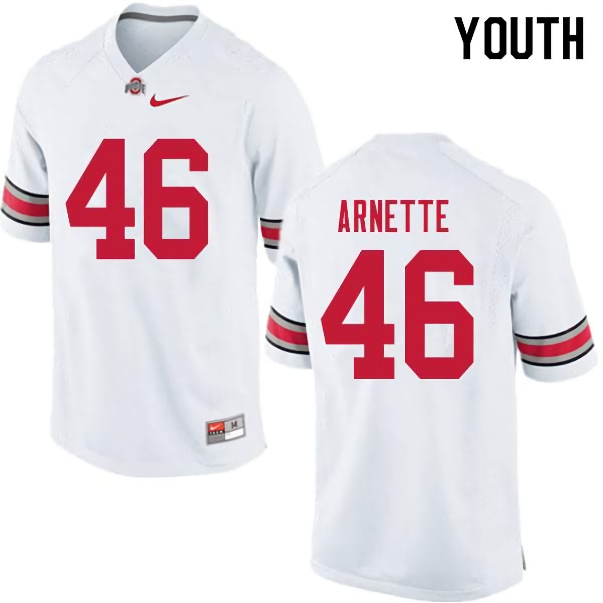 Damon Arnette Ohio State Buckeyes Youth NCAA #46 Nike White College Stitched Football Jersey ZCH0356YO